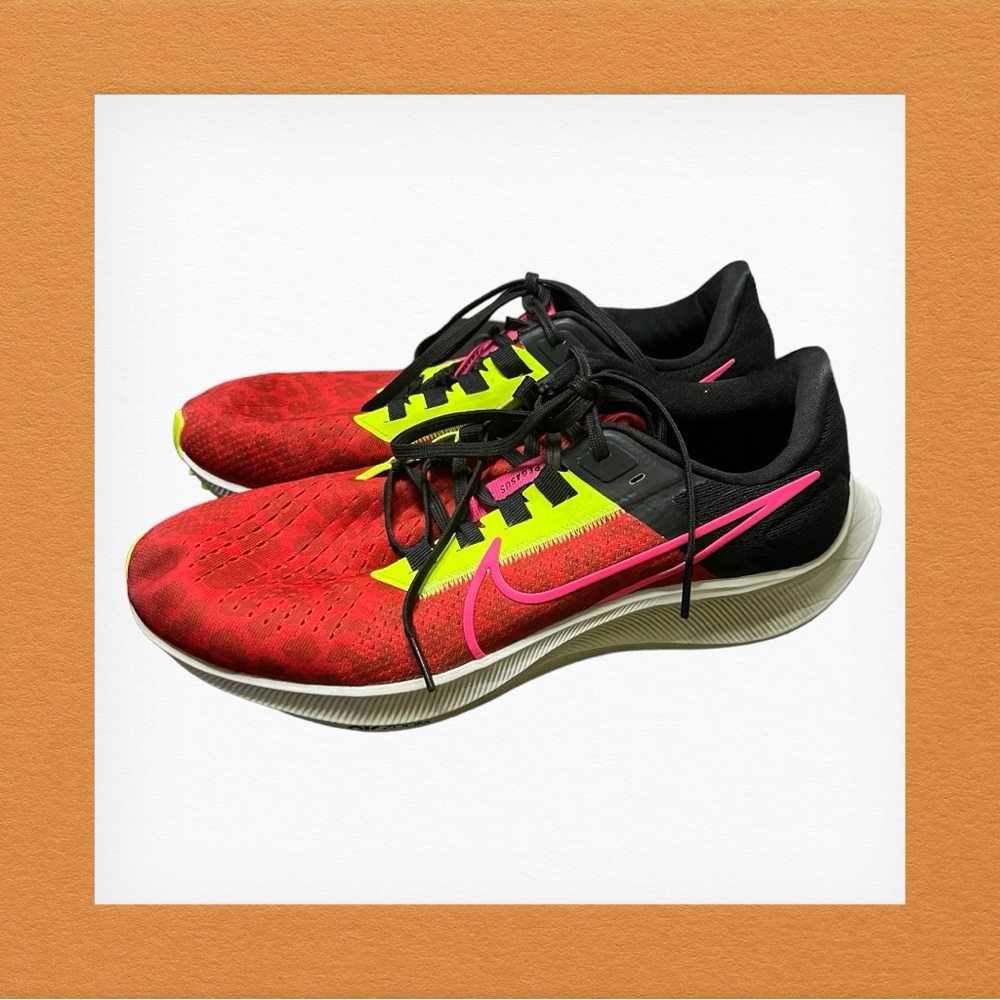 NIKE AIR ZOOM PEGASUS 38 MEN’s MULTICOLOR LACE UP ROAD RUNNING SHOES 👟